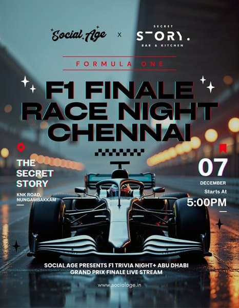 F1 Season Finale Race Night – Chennai